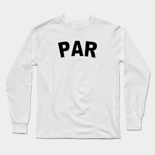 PAR Black Bold Long Sleeve T-Shirt